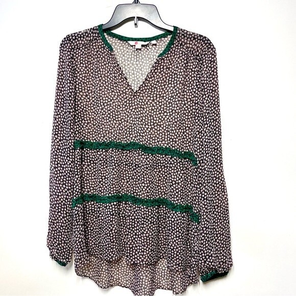 Boden Talise Sheer Tunic Top in Milkshake Petal 8 - Picture 3 of 12